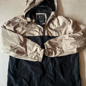 Matix Two-Tone Windbreaker in Black and Tan